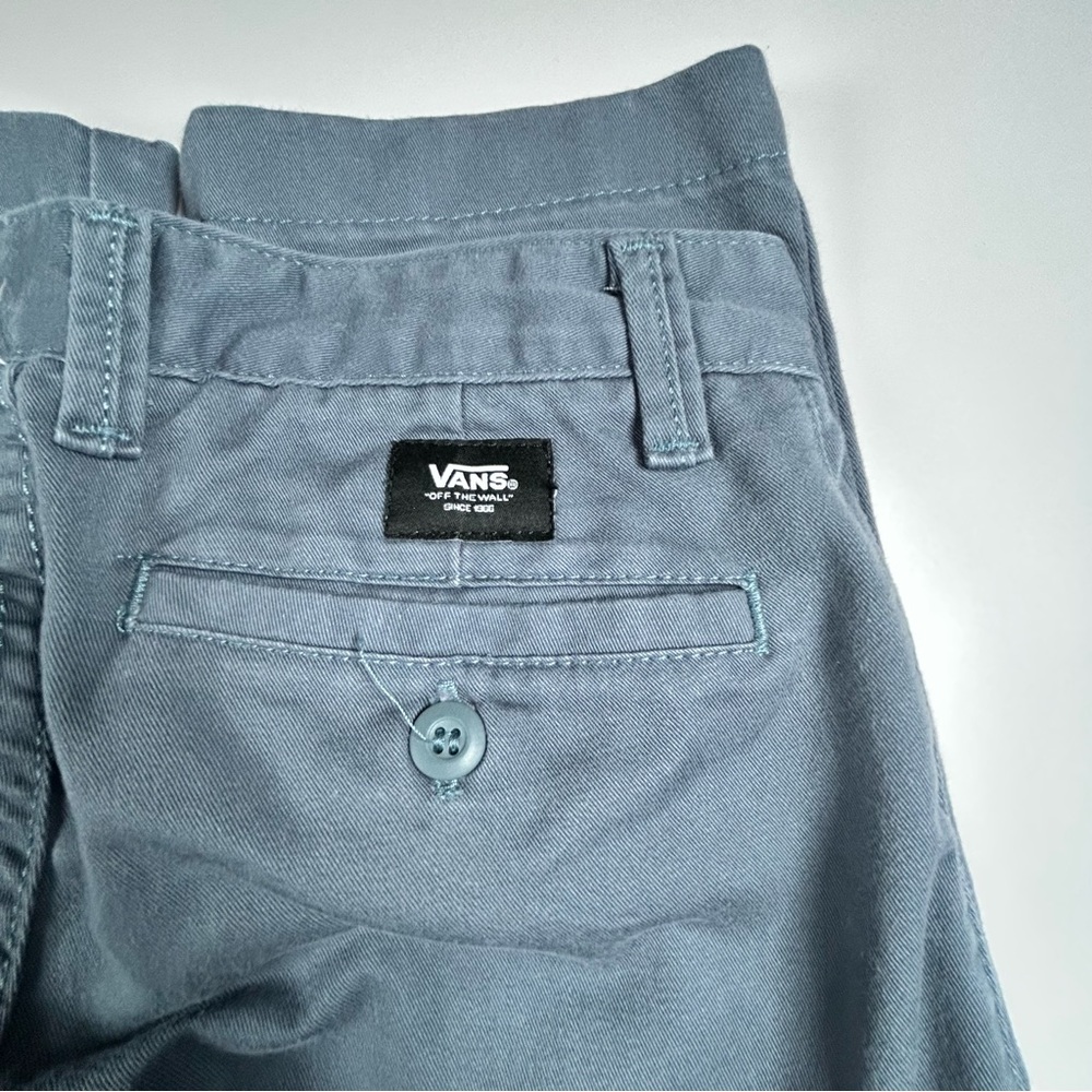 2 Pairs Vans Boys Chinos Blue/Steel Grey Size 27 - Picture 5 of 15